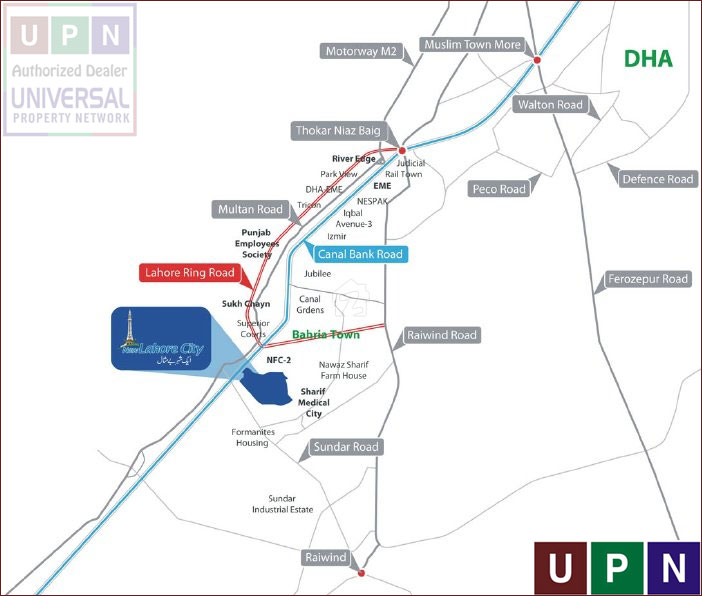 New Lahore City Map Location