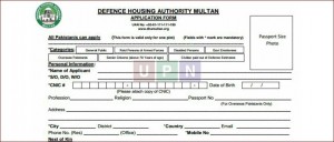 DHA Multan application forms