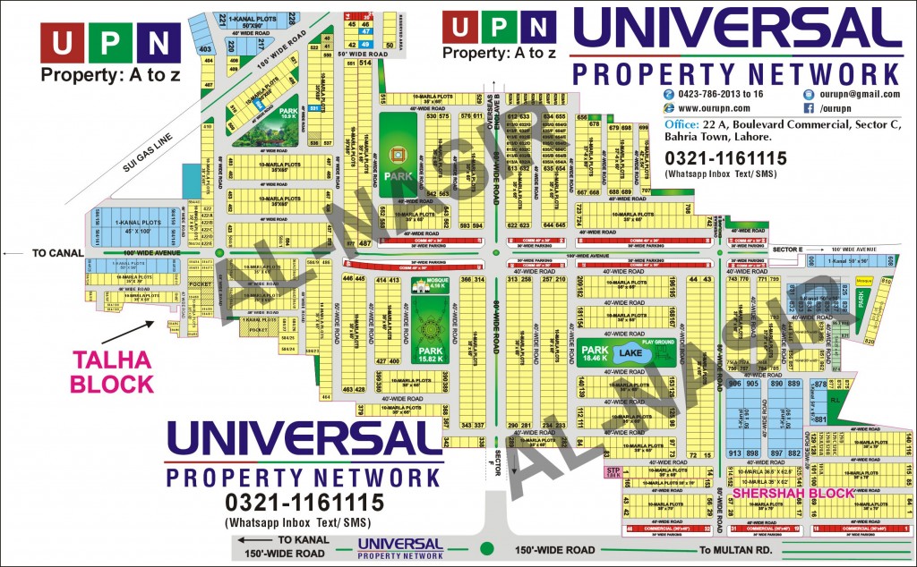 Talha Block Map Bahria Town Lahore