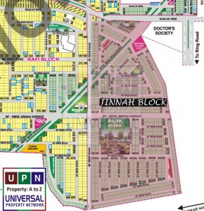 Jinnah Block Bahria Town Lahore Map