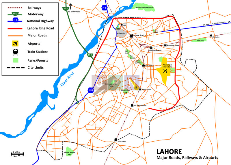 Lahore Ring Road Map