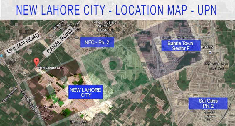 New Lahore City Location Map