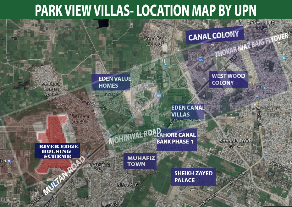park view villas Map