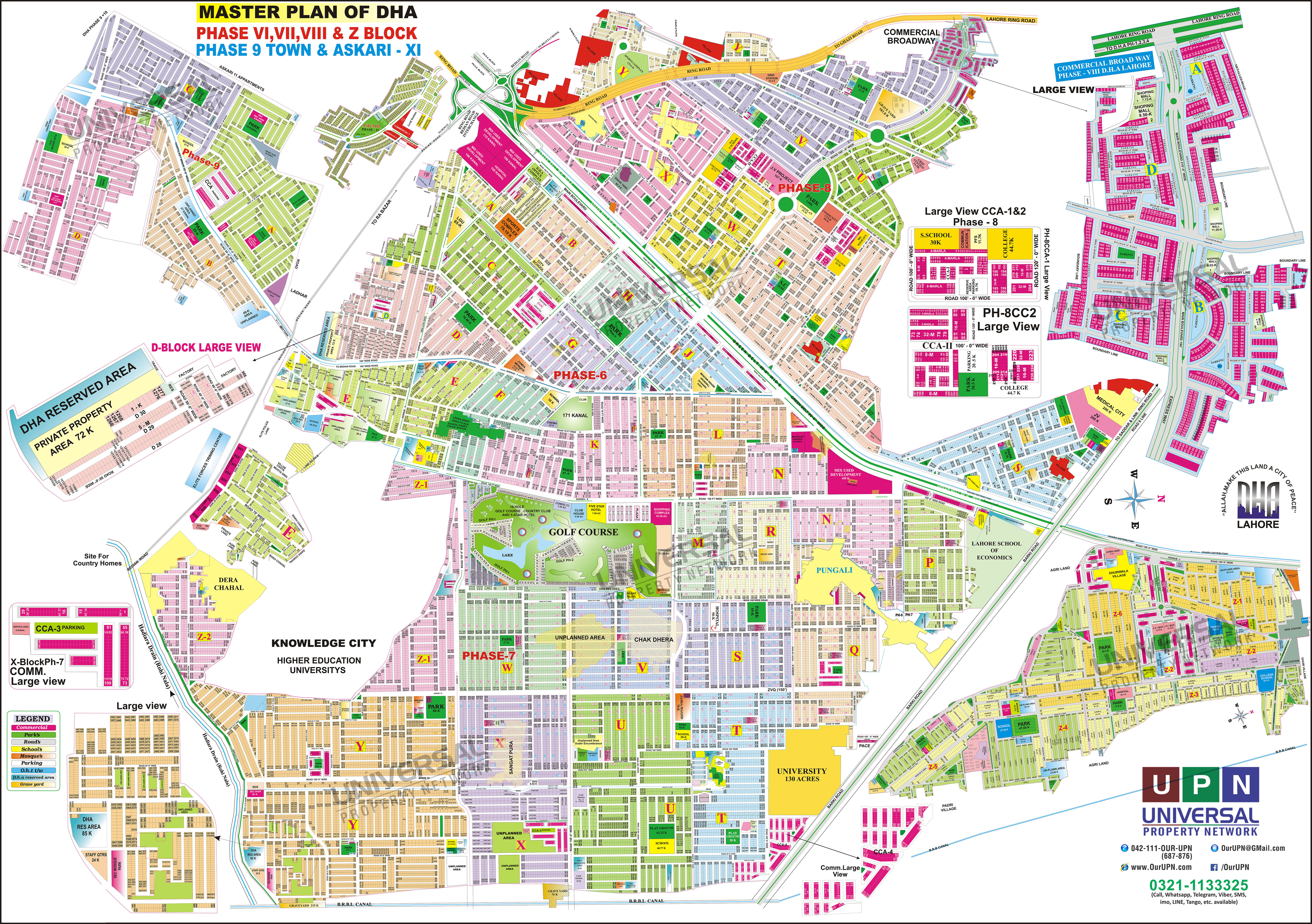 Dha Phase 6 Lahore Map