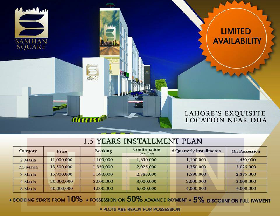 samhan square payment plan