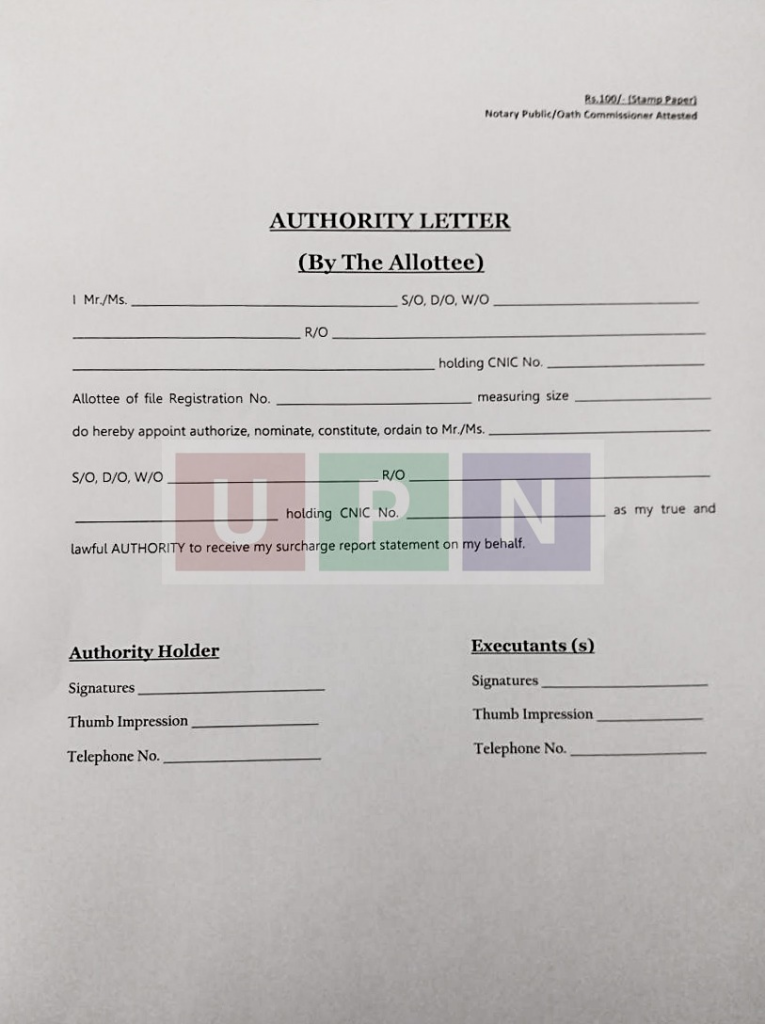 Authority Letter BTK
