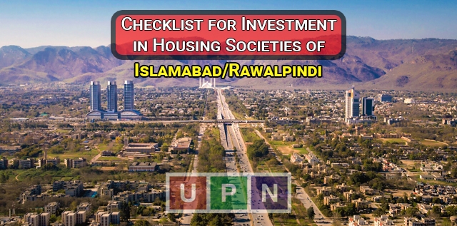 Checklist for Investment in Housing Societies of Islamabad and Rawalpindi