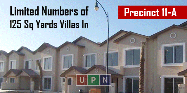 Limited Numbers of 125 Sq Yards Villas in Precinct 11A – All Latest Updates