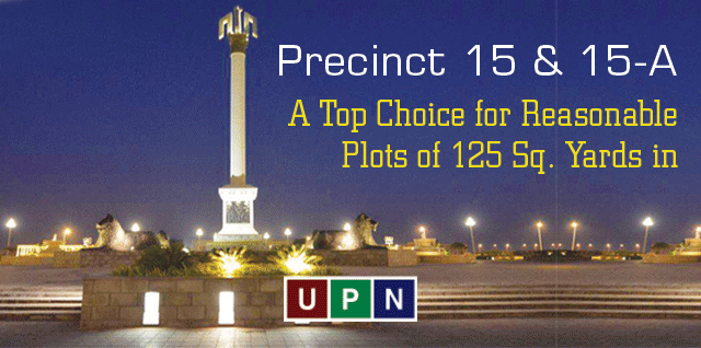 Precinct 15 & 15-A – A Top Choice for Reasonable Plots of 125 Sq. Yards in Bahria Town Karachi.