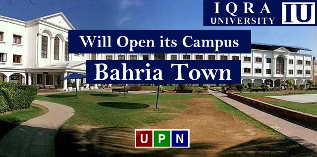 Iqra University Will Open its Campus in Bahria Town Karachi
