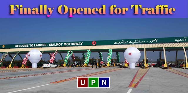 Sialkot-Lahore Motorway Is Finally Opened for Traffic
