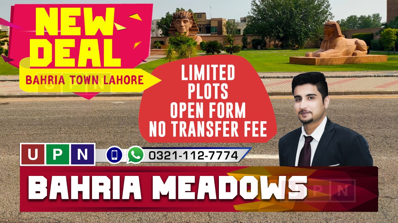New Deal Bahria Meadows 2 Kanal to 8 Kanal Residential Plots Open