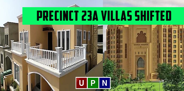 Precinct 23A Villas Shifted to Sports City Villas and In Bahria Heights