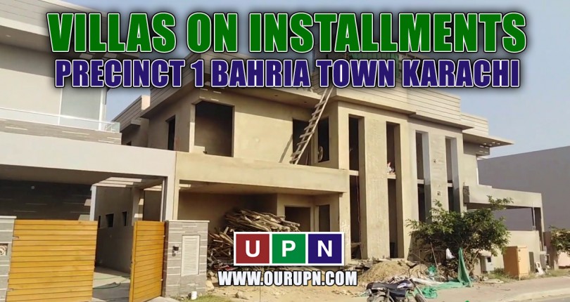 Villas on Installments in Precinct 1 Bahria Town Karachi