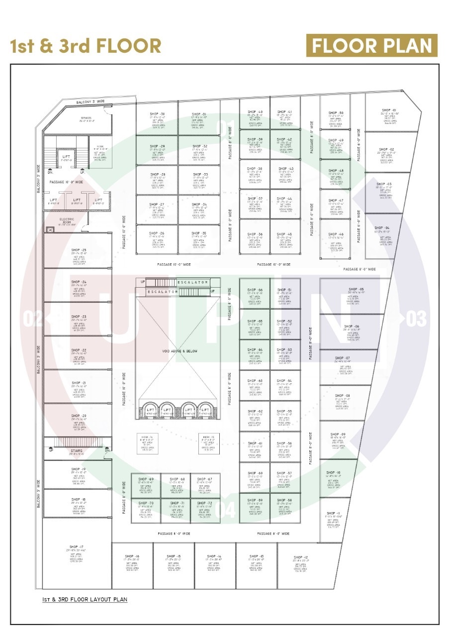 SQ Mall 1st and 3rd floor map