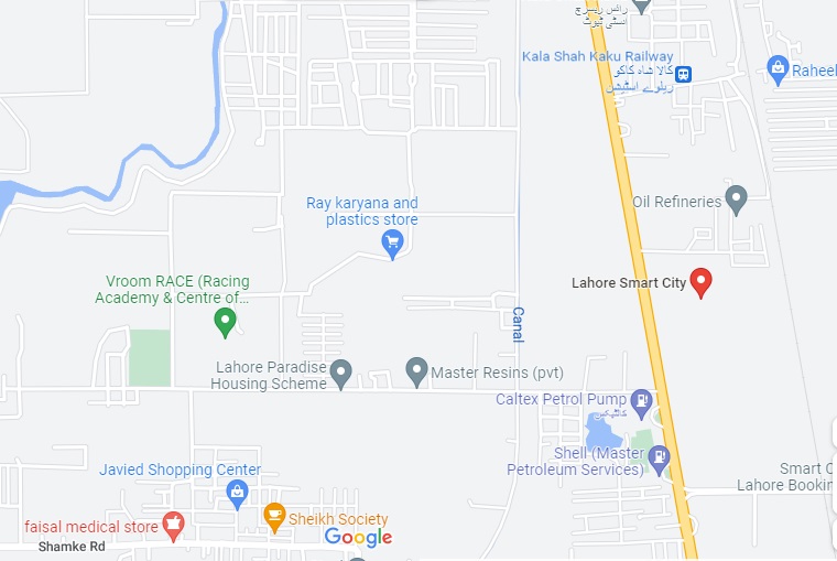 Lahore Smart City Location Map