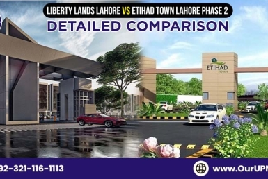Liberty Lands Lahore vs Etihad Town Lahore Phase 2