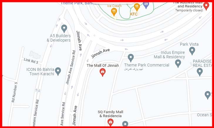 Mall of Jinnah Bahria Town Karachi Location