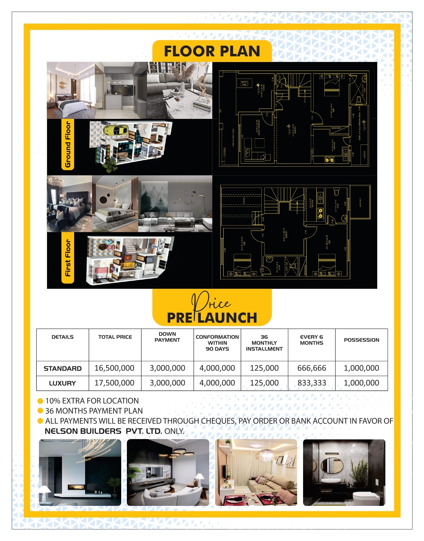 NELSON HOMES Payment Plan