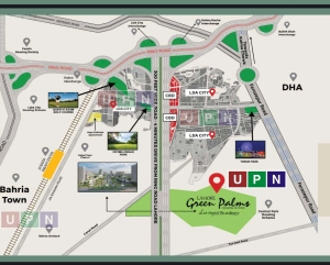 Green Palms Lahore Map