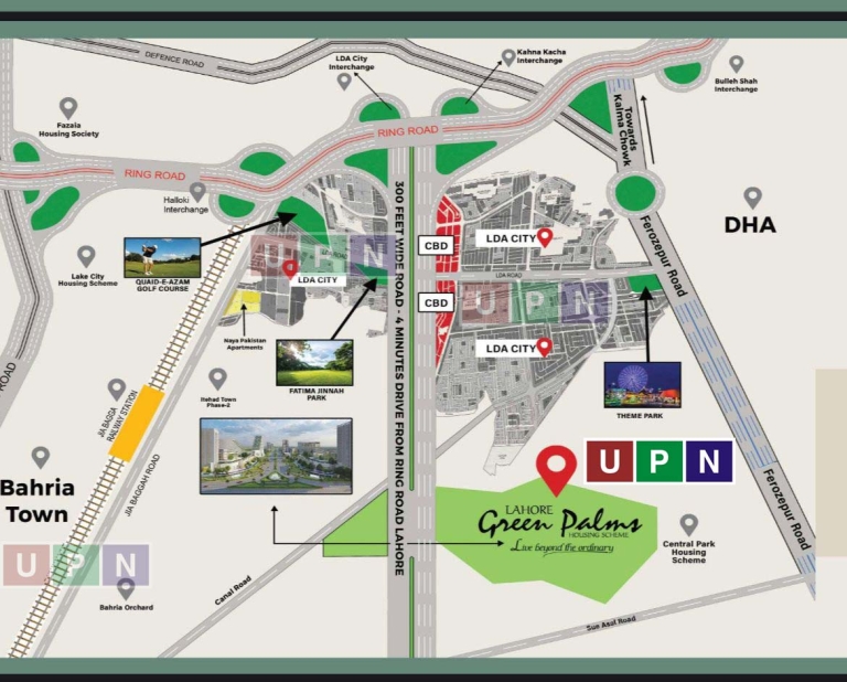 Green Palms Lahore Location Map, Payment Plan and Booking